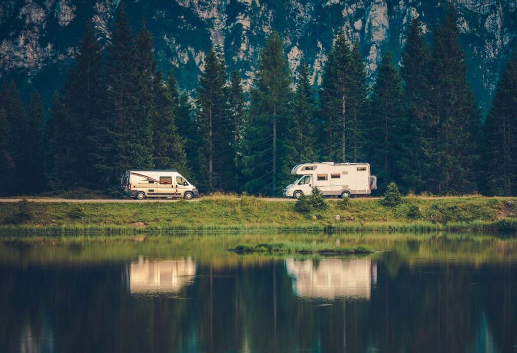 Camper Vans and the Lake